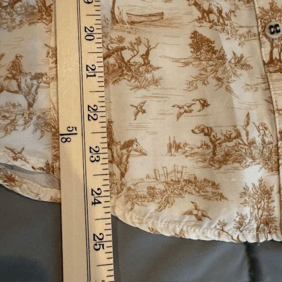 Ariat Clarion Blouse Lightweight Viscose Toile Western Print Ruffles Size XS - Picture 14 of 16